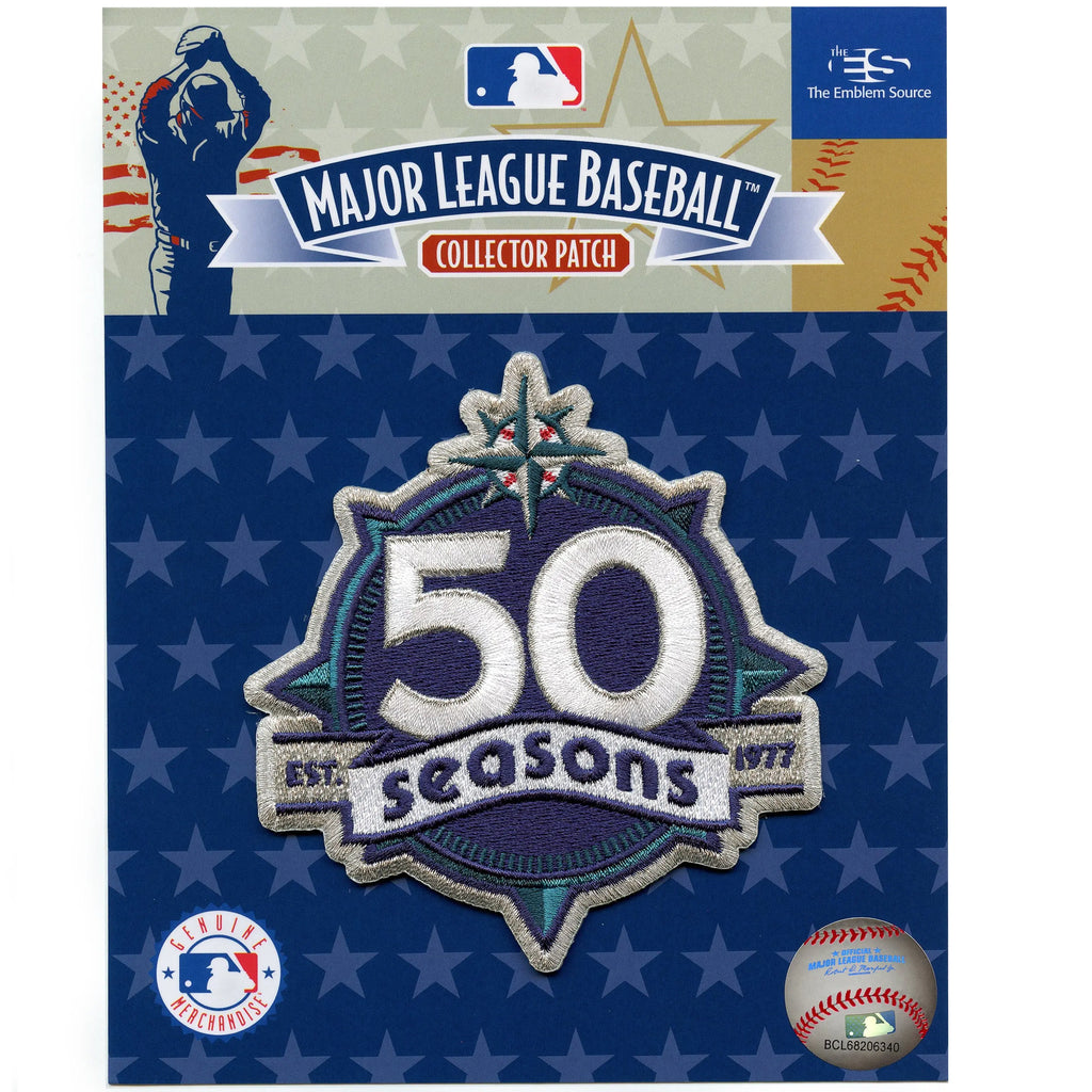Seattle Mariners 50th Anniversary MLB Season Jersey Sleeve Patch
