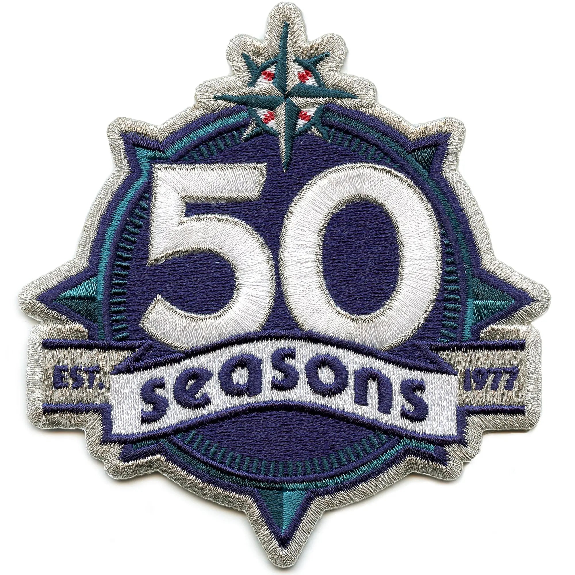 Seattle Mariners 50th Anniversary MLB Season Jersey Sleeve Patch