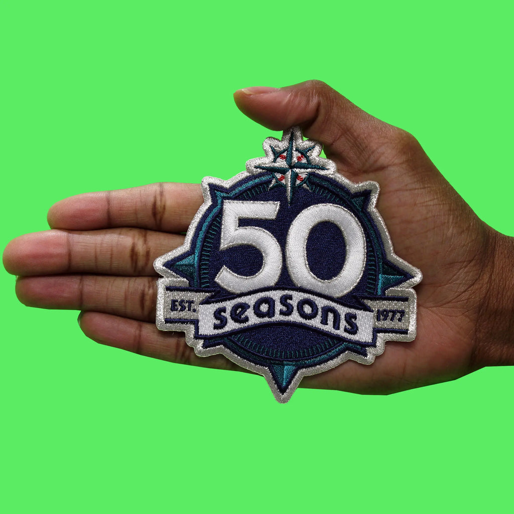 Seattle Mariners 50th Anniversary MLB Season Jersey Sleeve Patch