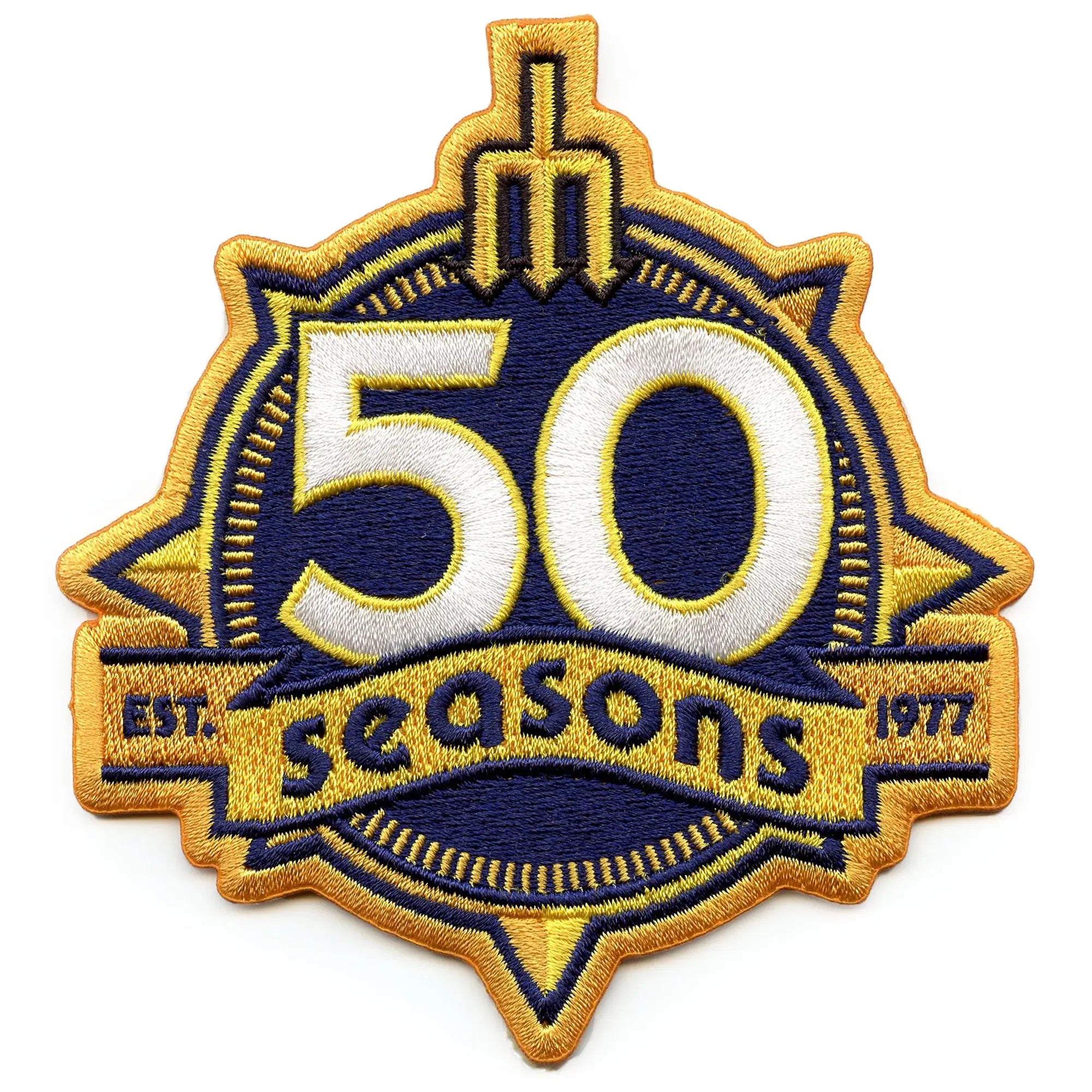 Seattle Mariners 50th Seasons Gold MLB Season Jersey Sleeve Patch