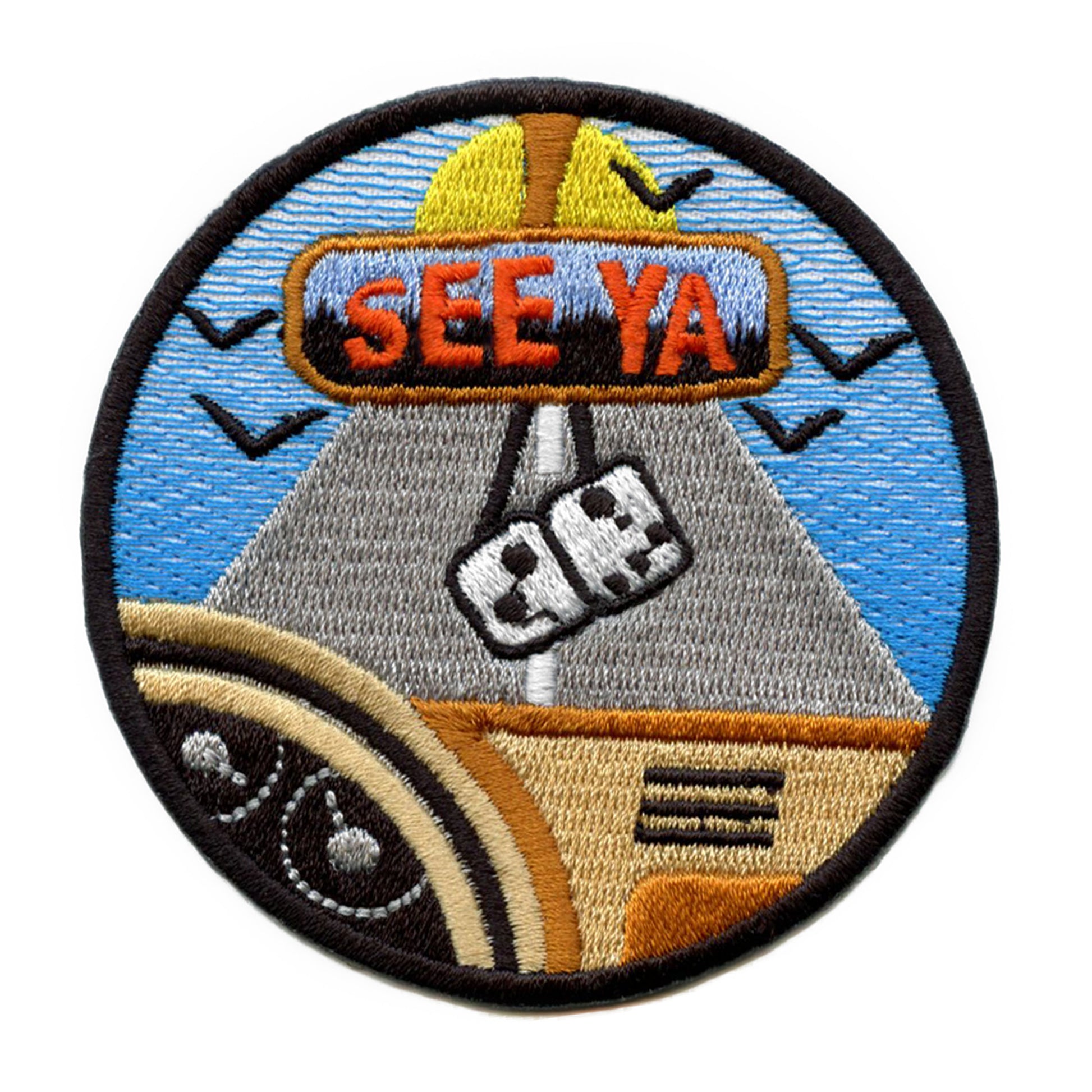See Ya Travel Patch Car Dice Ocean Embroidered Iron On