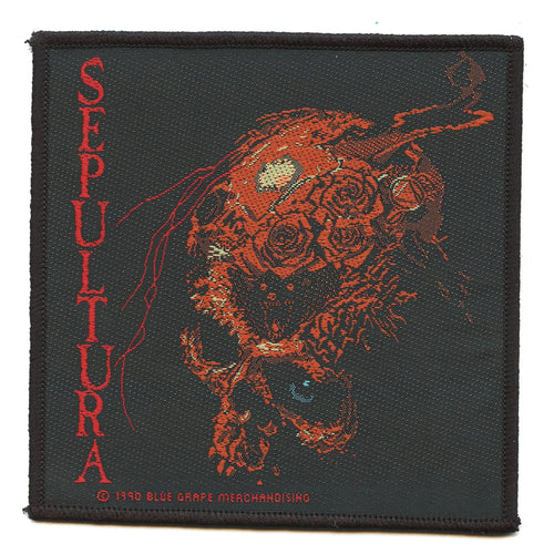 Sepultura Beneath the Remains Patch Album Cover Heavy Metal Band Embroidered Iron On