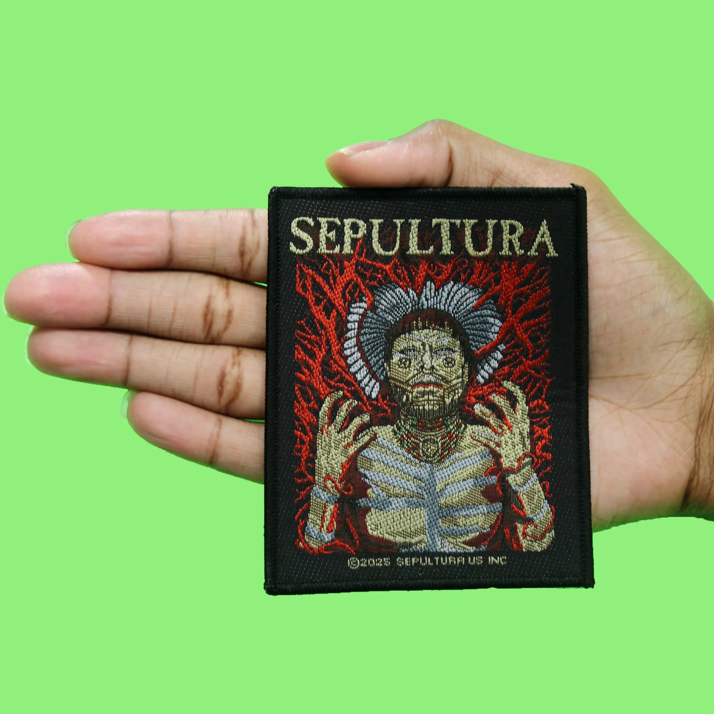 Sepultura Tribal Roots Patch Heavy Metal Band Woven Sew On