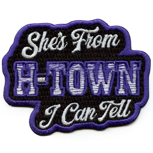 She's From H-Town Patch Houston Western Culture Embroidered Iron-On