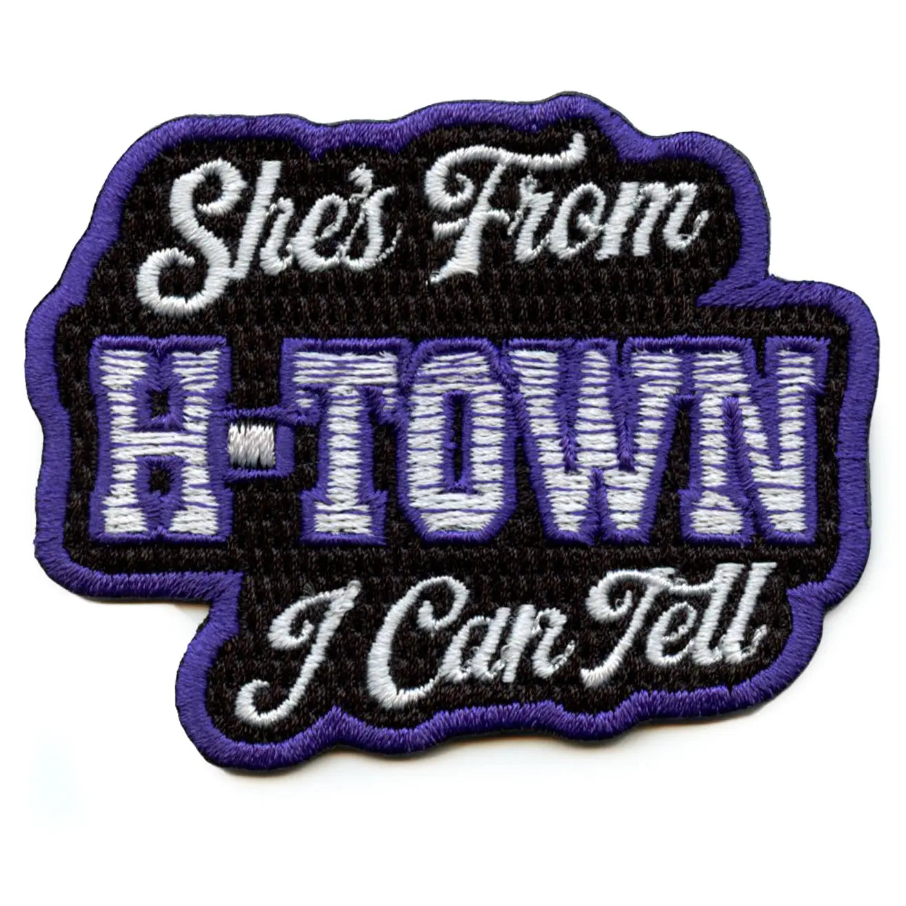 She's From H-Town Patch Houston Western Culture Embroidered Iron-On