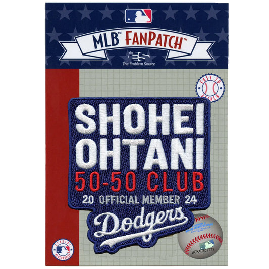 Shohei Ohtani 50-50 Club Patch Los Angeles Dodgers Official Member 2024 Embroidered Iron on