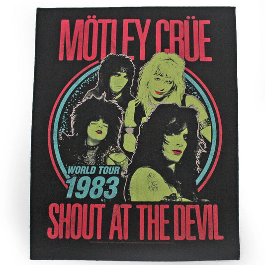 Motley Crue Shout At The Devil Patch 1983 World Tour XL DTG Printed Sew On