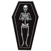 Skeleton Laying in Coffin Patch Spooky Bones Body Embroidered Iron On