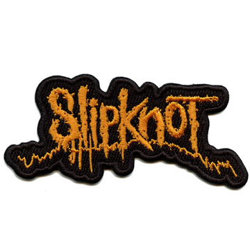 Slipknot Rock Band Patch Orange Script Logo Embroidered Iron On