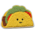 Smiling Taco Chibi Patch Cute Hispanic Food Chenille Iron On