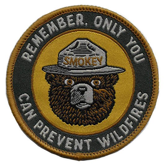 Smokey Bear Only You Can Patch Prevent Wildfire Preservation Woven Iron On