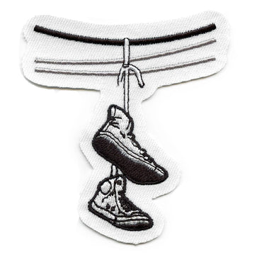 Hanging High Tops Patch Sneaker Power Lines Embroidered Iron On