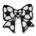 Soccer Heart Bow Patch Sports Fan Love Embroidered Iron-On