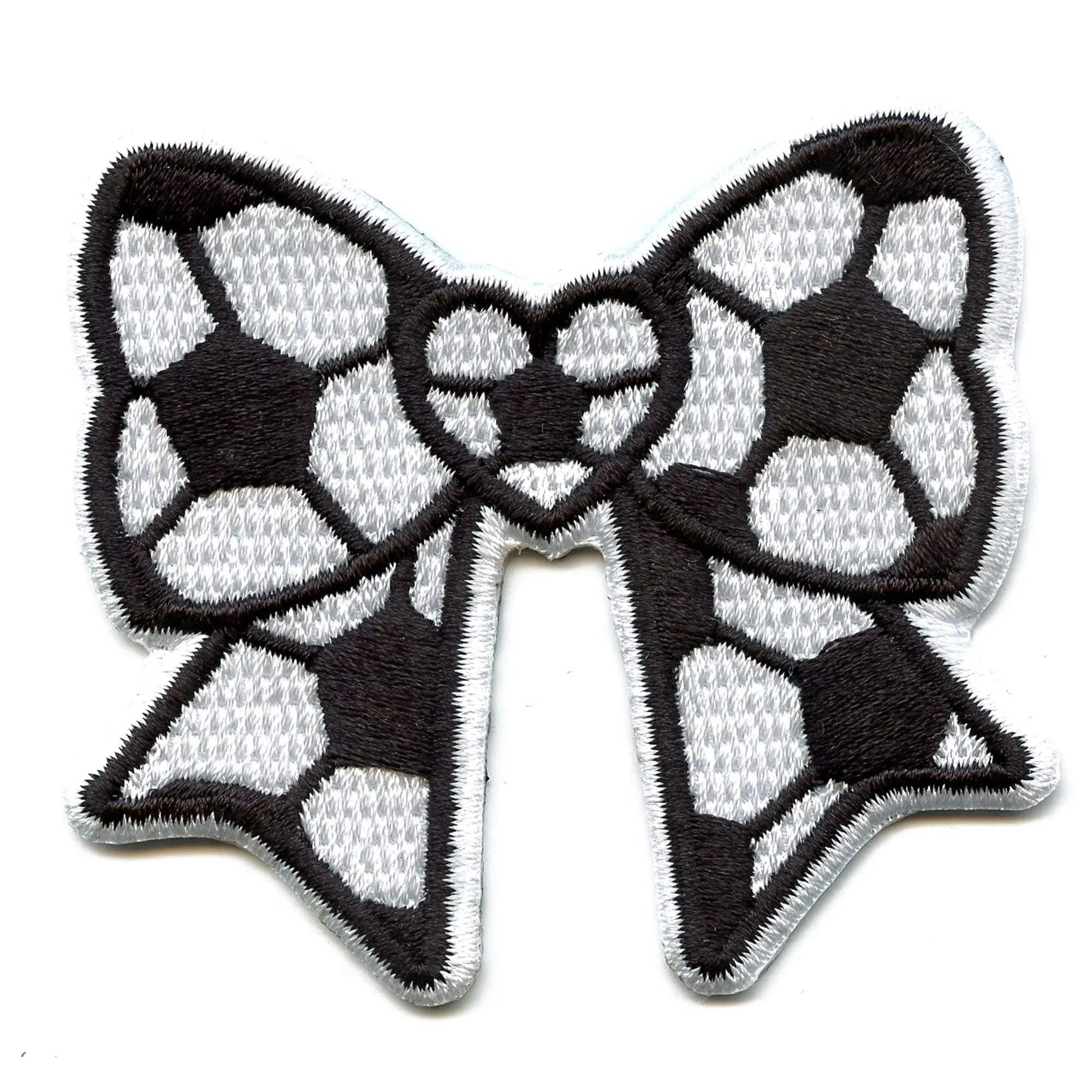 Soccer Heart Bow Patch Sports Fan Love Embroidered Iron-On