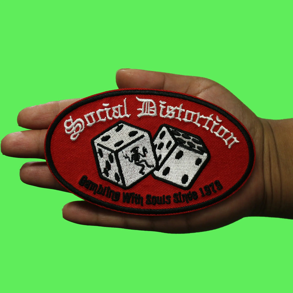 Social Distortion Dice Logo Patch Punk Rock Music Embroidered Iron On