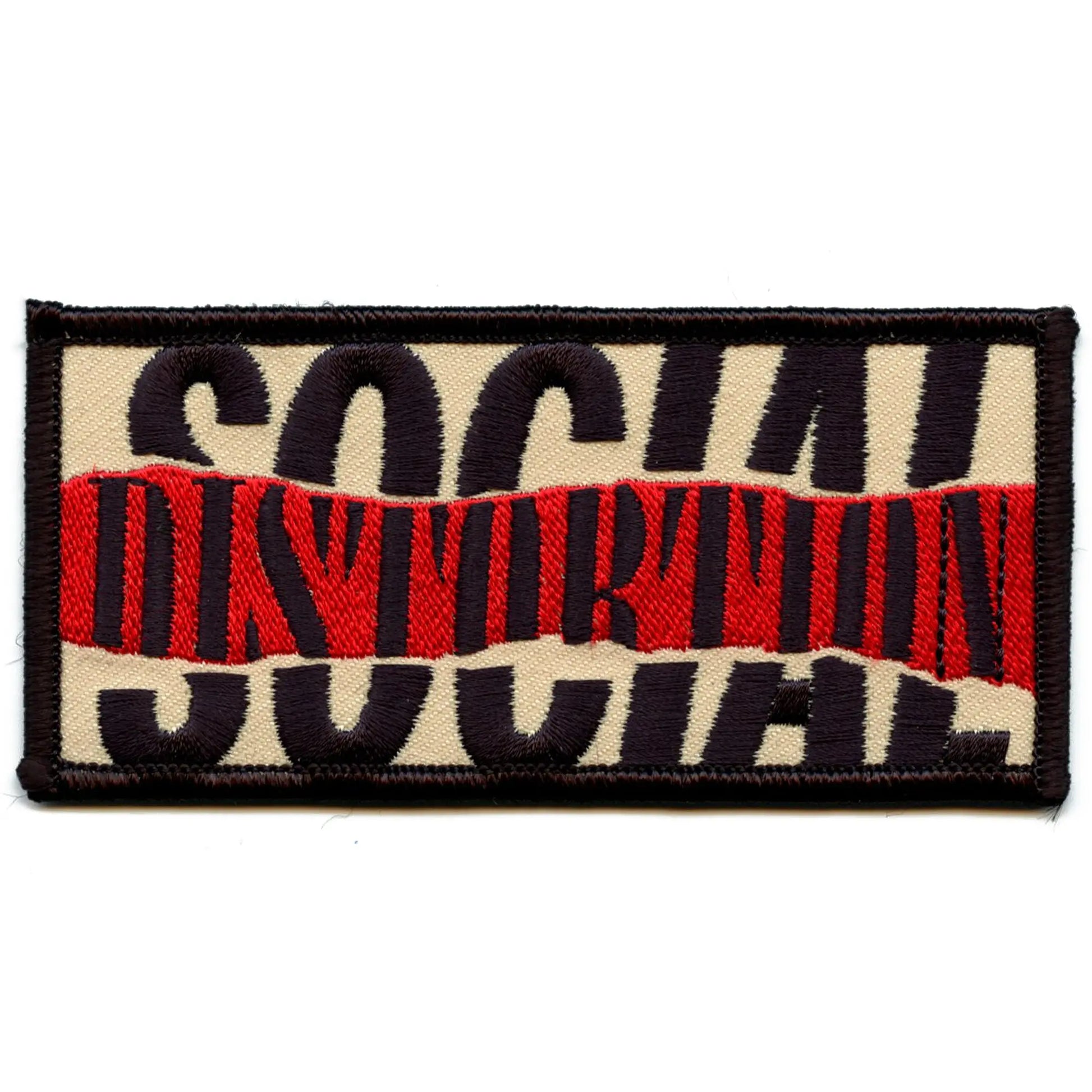 Social Distortion Ripped Logo Patch Punk Rock Music Embroidered Iron On