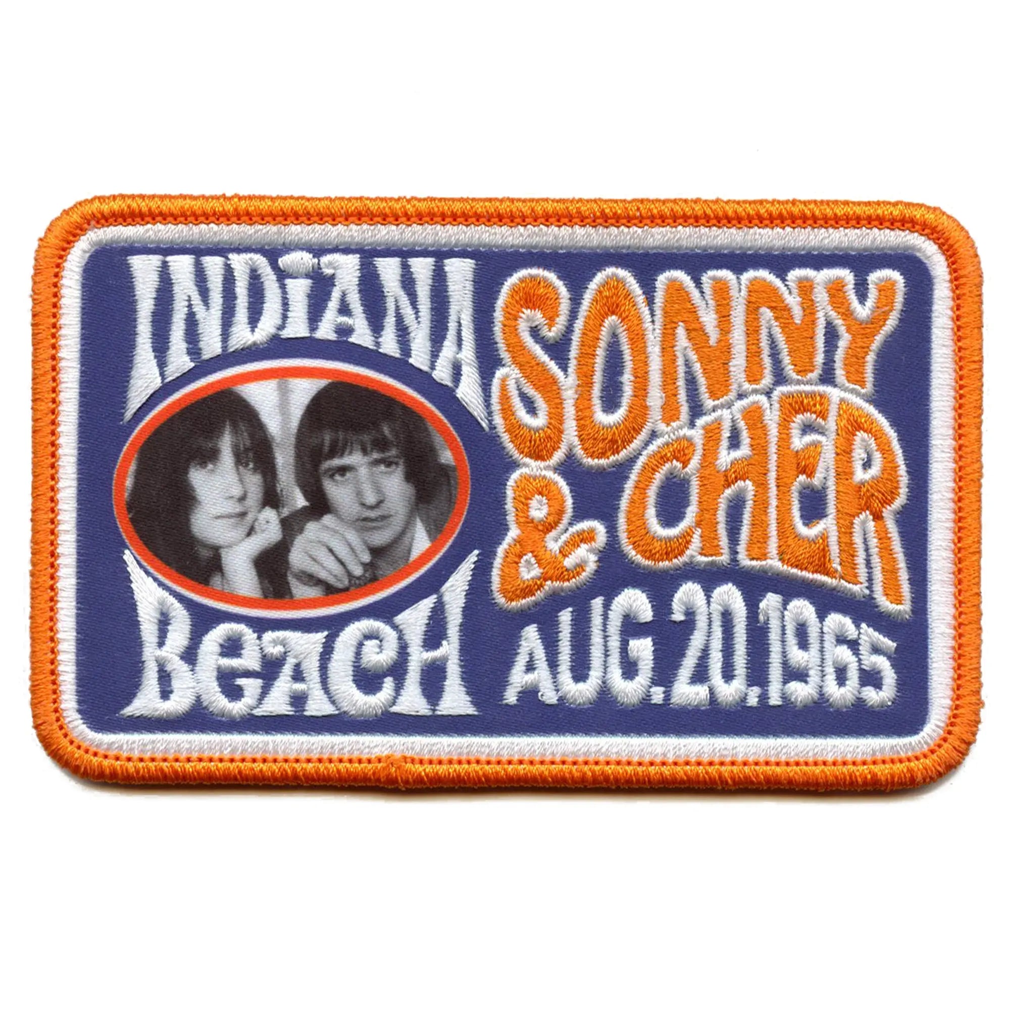 Sonny & Cher Indiana Beach Patch Classic Pop Duo Sublimated Embroidered Iron-On
