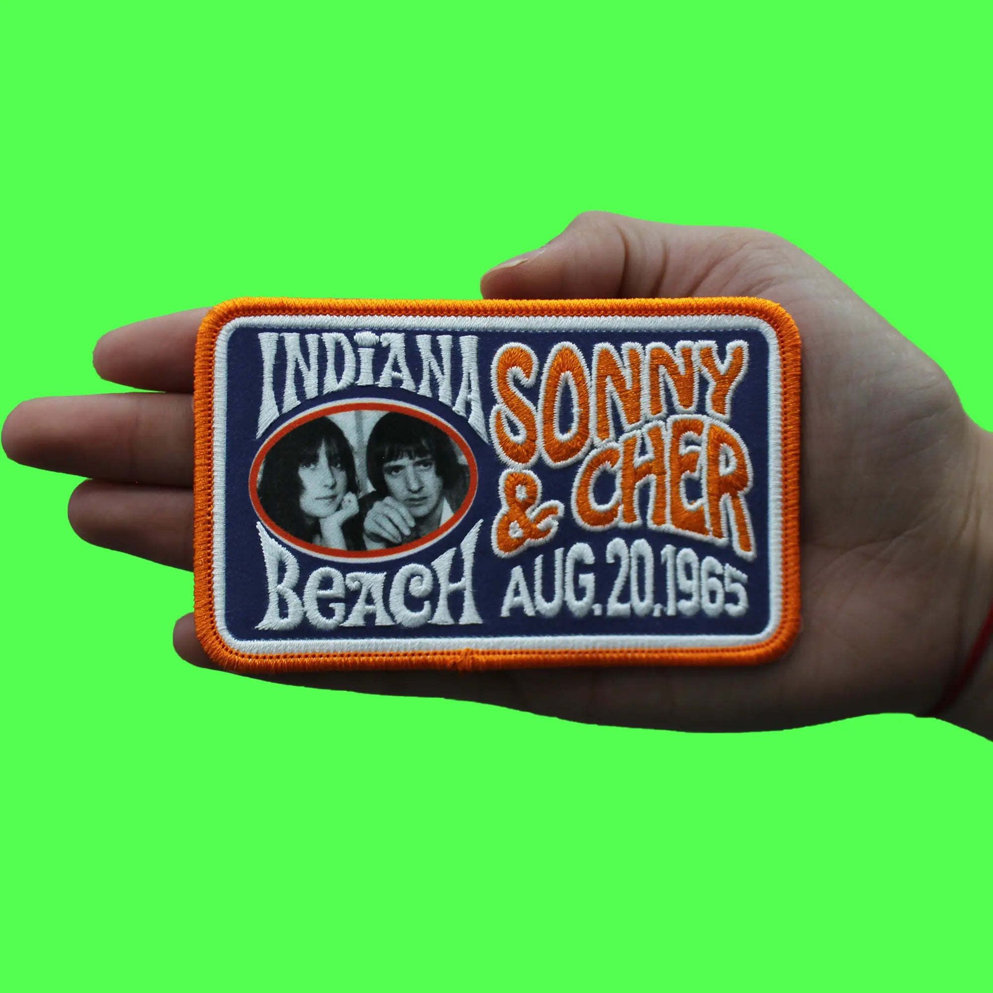 Sonny & Cher Indiana Beach Patch Classic Pop Duo Sublimated Embroidered Iron-On
