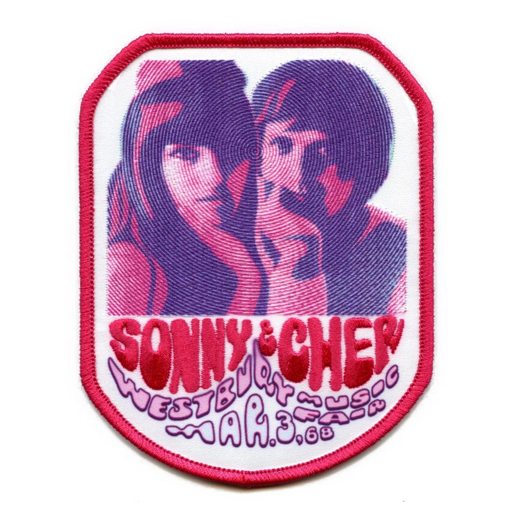 Sonny & Cher Westbury Music Fair Patch Classic Pop Duo Sublimated Embroidery Iron-On