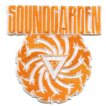 Soundgarden Bad Motor Finger Patch Album Cover Orange White Embroidered Iron On