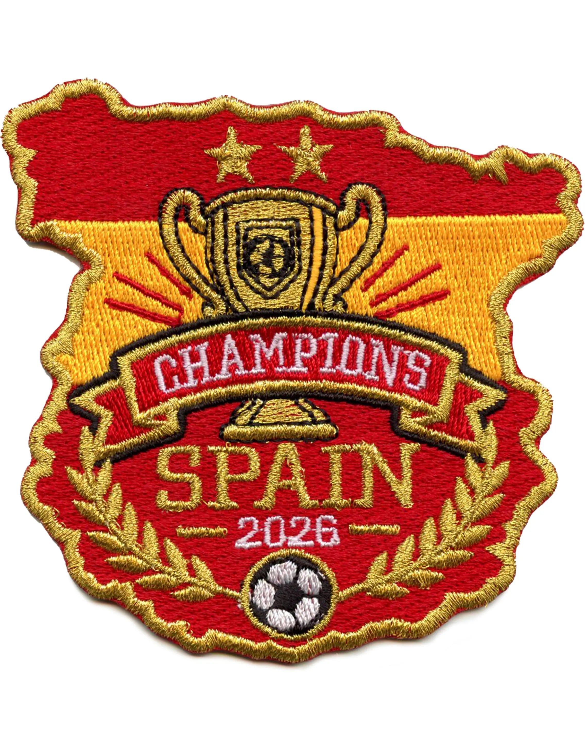 Spain Soccer 2026 Patch Travel Sport Champions Embroidered Iron-On