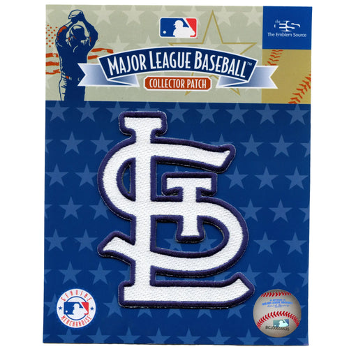 St. Louis Cardinals STL White Letter Logo Script Patch Embroidered Iron On