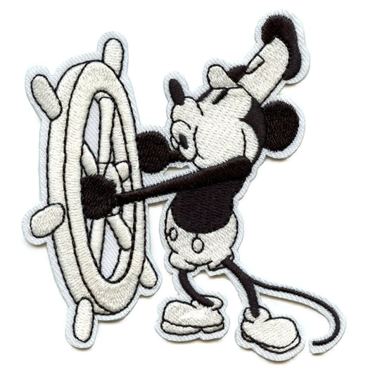 Denim Minnie Mouse Silhouette Patch