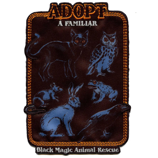 Patch artistique Steven Rhodes Adoptez un animal noir Broderie sublimée à repasser