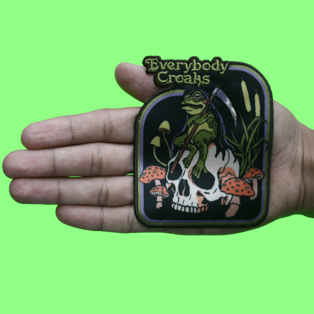Steven Rhodes Cropp Steven Rhodes Art Patch Every Body Croaks Sublimated Embroidery Iron-O ...