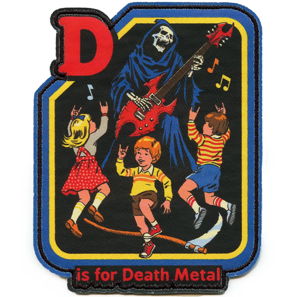 Steven Rhodes Death Metal Patch Grim Reaper Retro Sublimation Iron-On