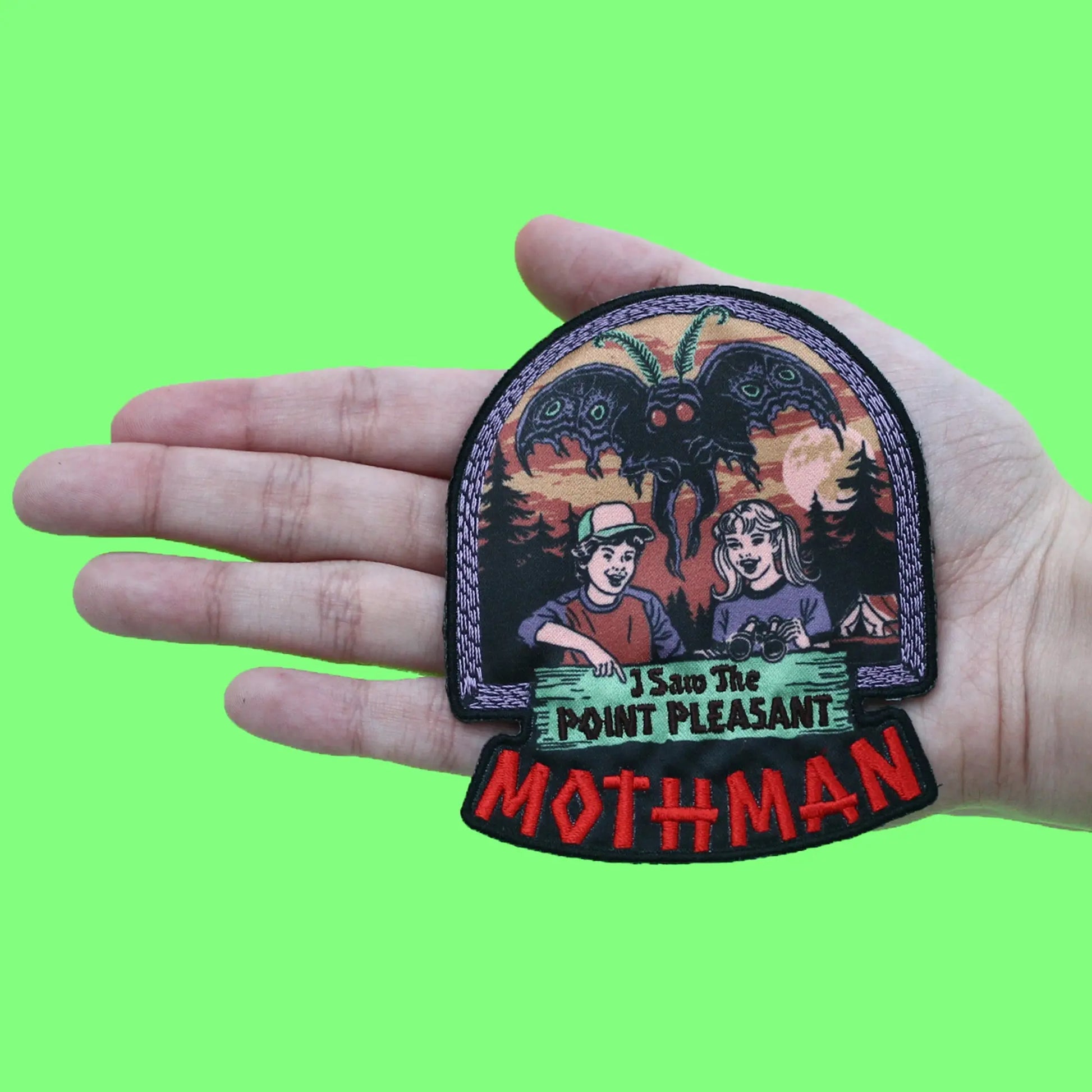 Steven Rhodes Mothman Patch I Saw The Point Pleasant Sublimated Embroidery Iron-On