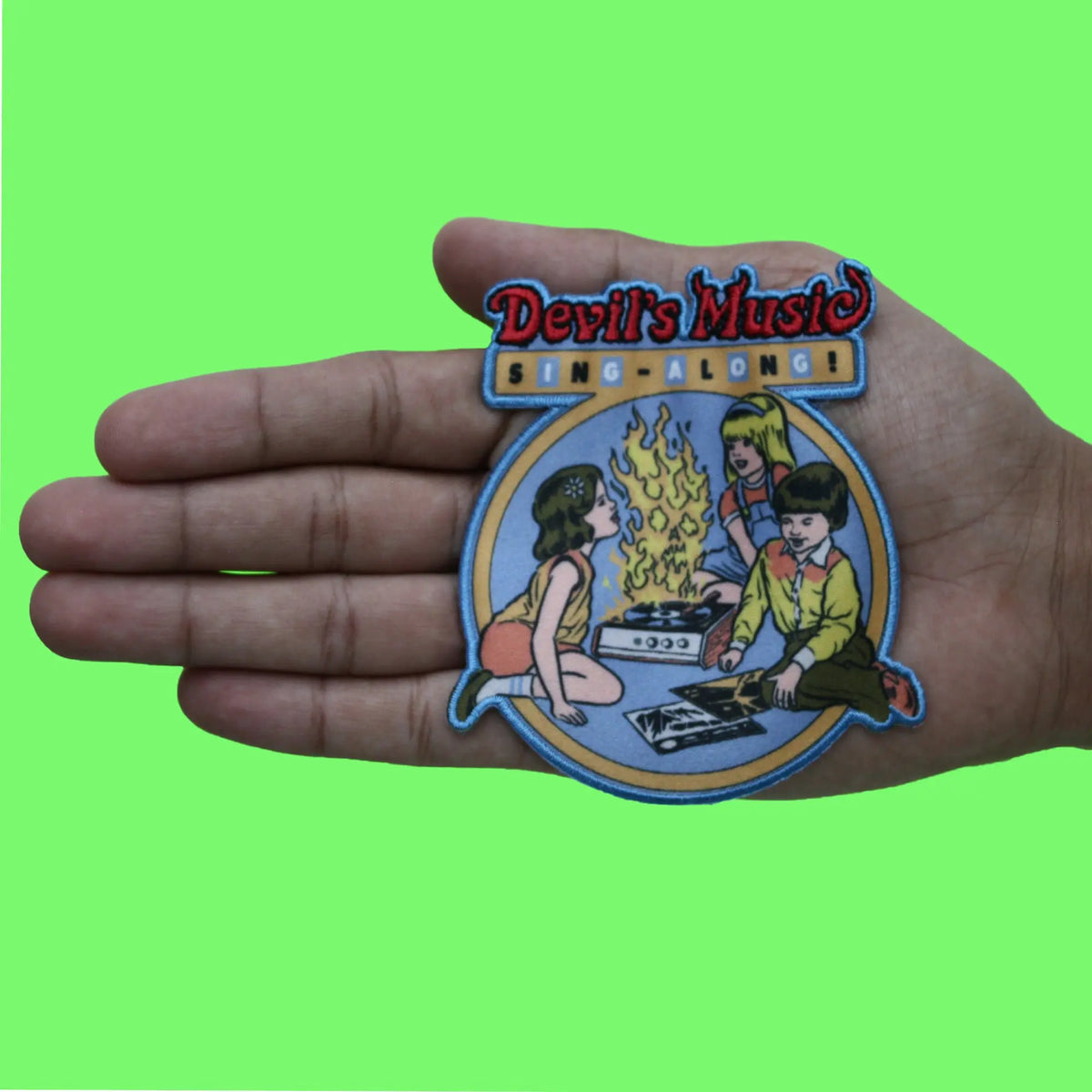 Steven Rhodes Music Patch Devil's Sing Along Sublimated Embroidery Iro ...