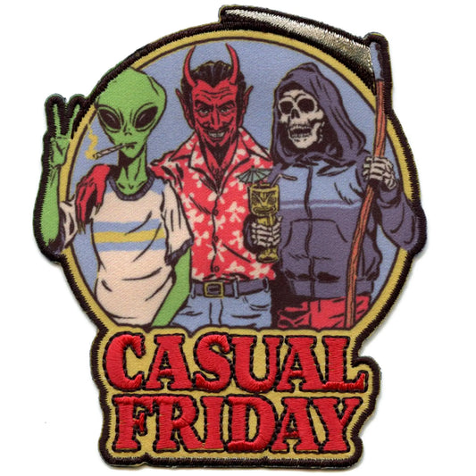 Steven Rhodes Casual Friday Artist Patch Alien Devil Reaper Sublimated Embroidery Iron-On