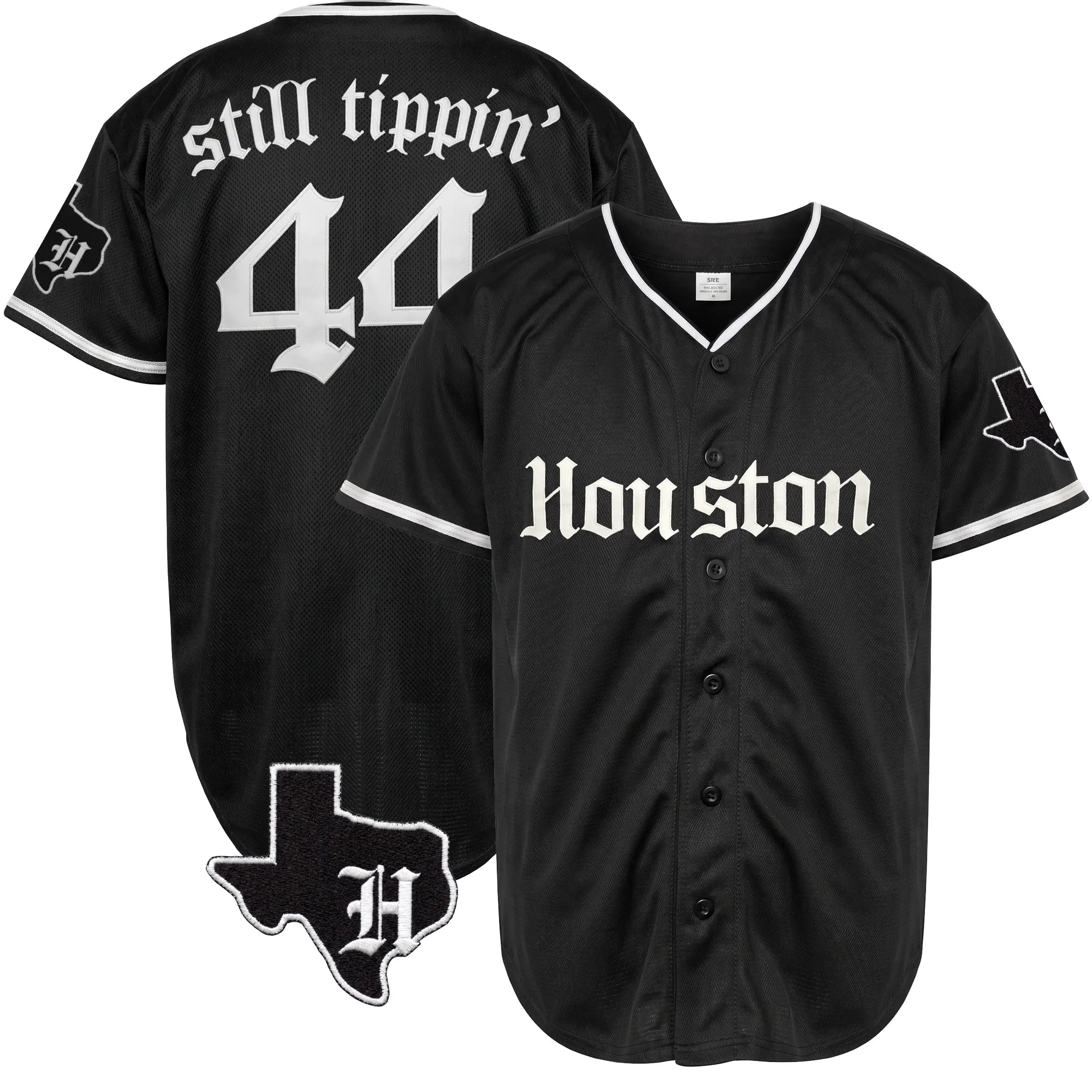 Still Tippin 44 Houston Texas Black Jersey