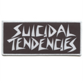 Suicidal Tendencies Logo Patch Rectangle Box Script Band Embroidered Iron On