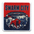 Swarm City Bull Patch Houston Football Team Sublimation Iron On