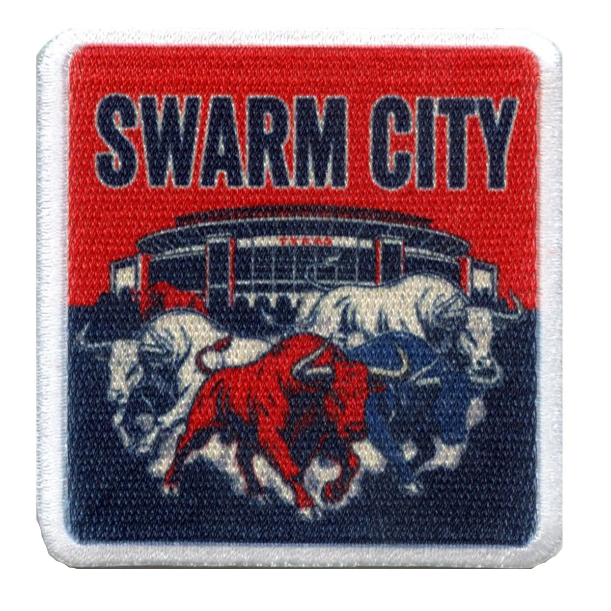 Swarm City Bull Patch Houston Football Team Sublimation Iron On