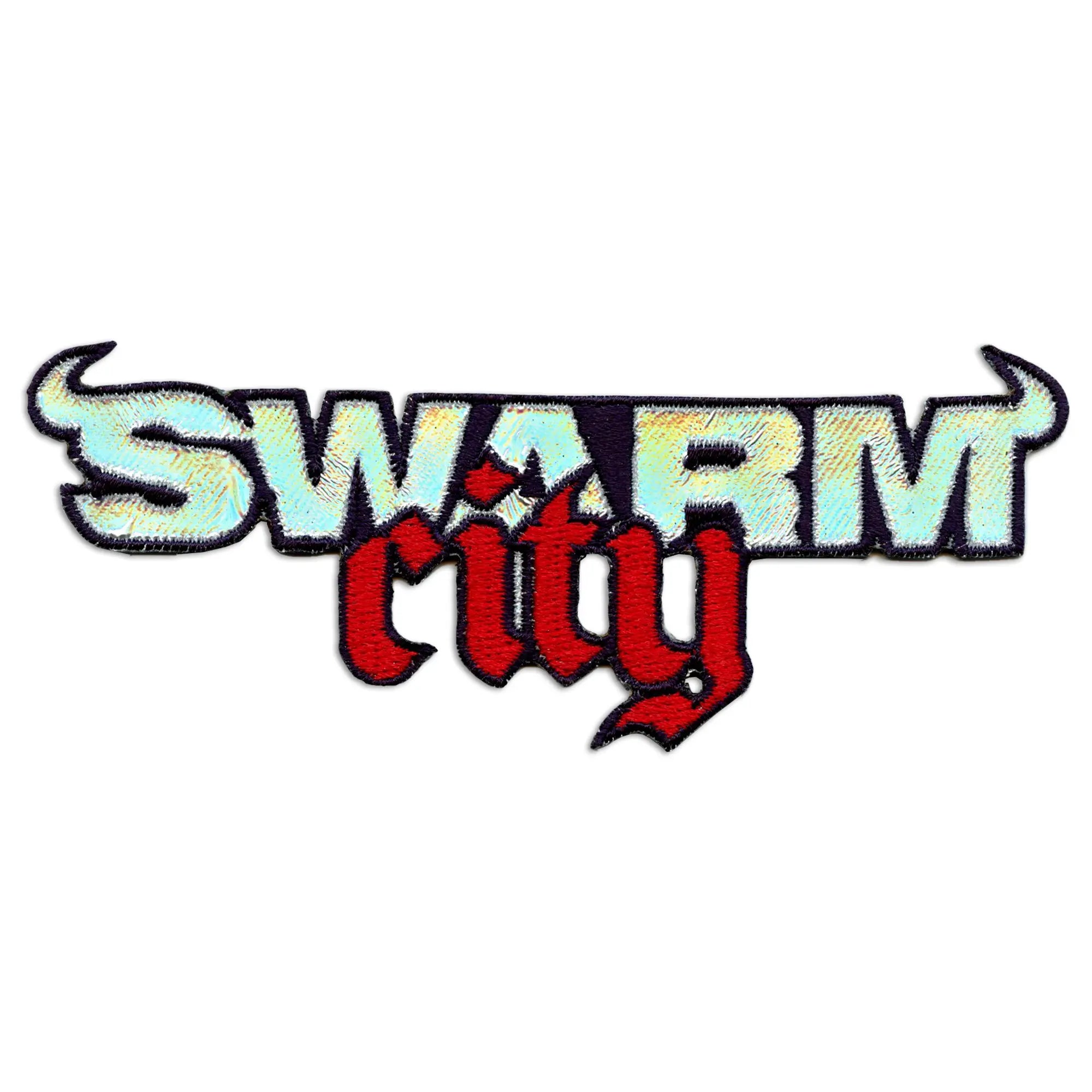 Swarm City Script Patch Houston Football Team Embroidered Iron on