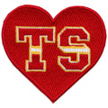 Patch TS Letters Kansas City Heart WAGs Artiste Musique Brodé Thermocollant