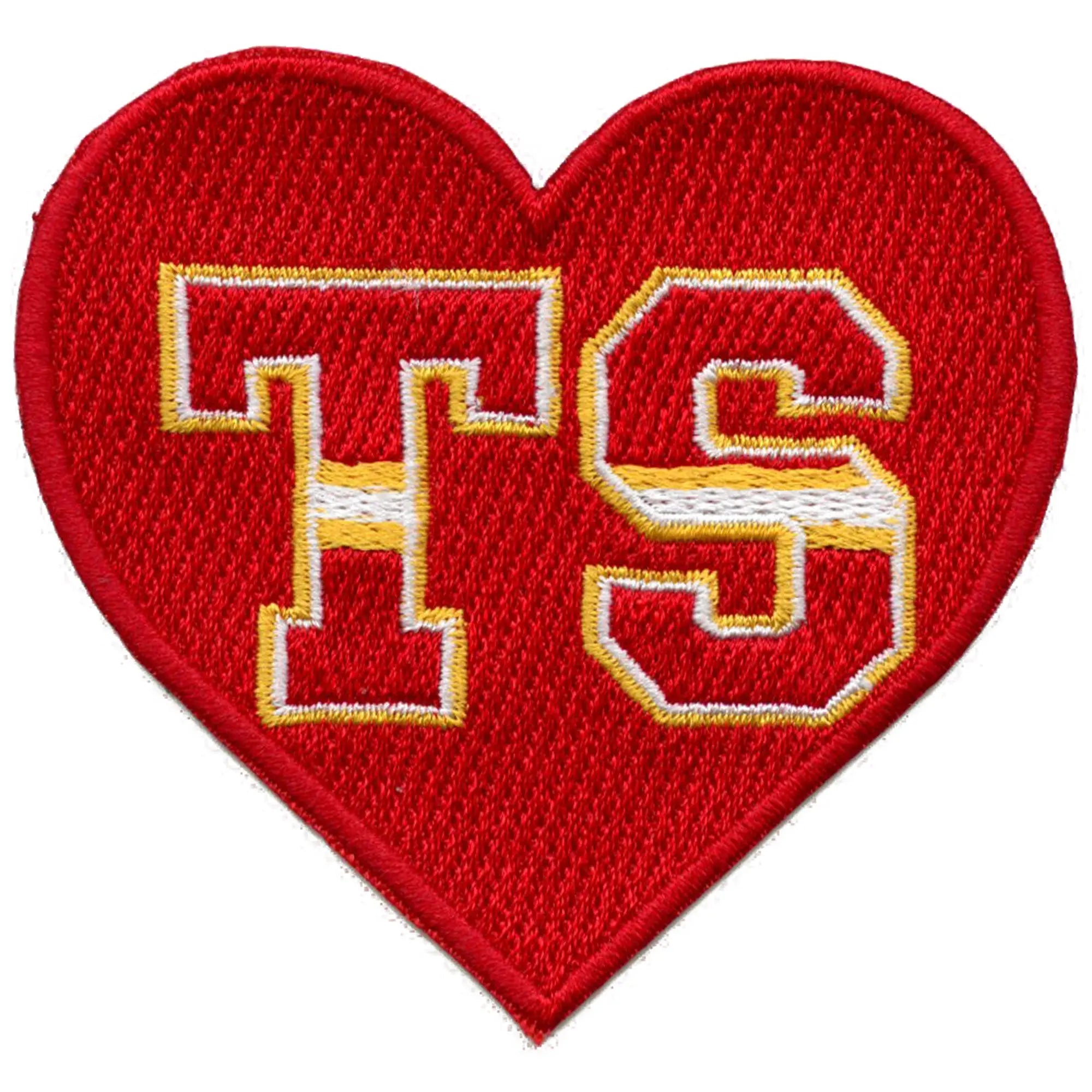 Patch TS Letters Kansas City Heart WAGs Artiste Musique Brodé Thermocollant