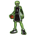 Tall Green Alien Patch Elite Basketball Player Embroidered Iron On