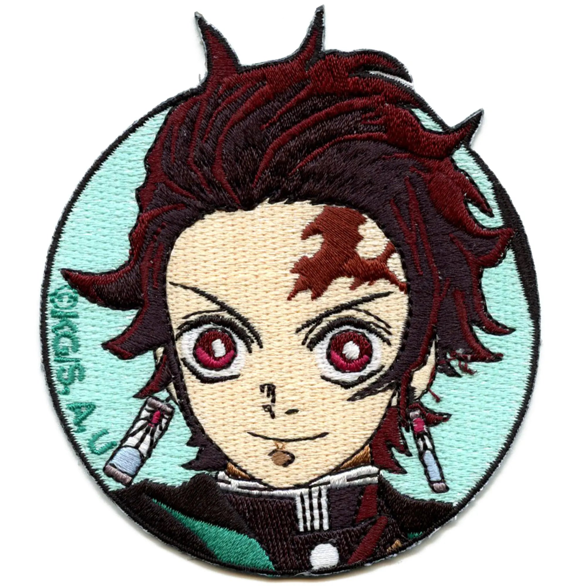 Demon Slayer Tanjiro Patch Kamado Anime Character Embroidered Iron On ...