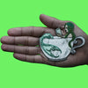 Teacup Mermaid Reading Patch Mythical Creature With Book Embroidered Iron on