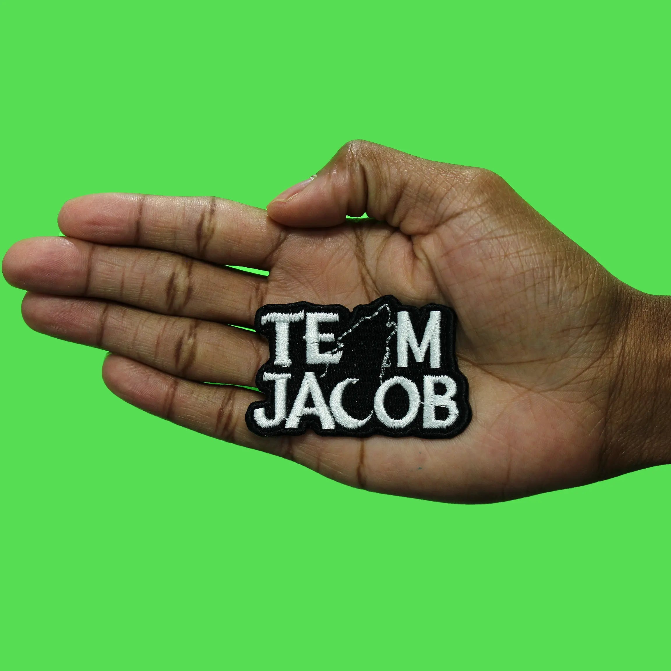 Team Jacob Script Patch Vampire Werewolf Howl Embroidered Iron On