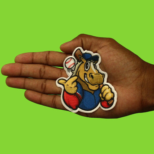 Texas Arlington Mascot PhotoPatch Baseball Horse Parody Embroidery Iron On