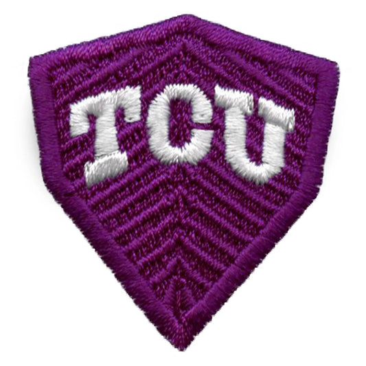 Texas Christian University Small Purple Shield Logo Patch TCU