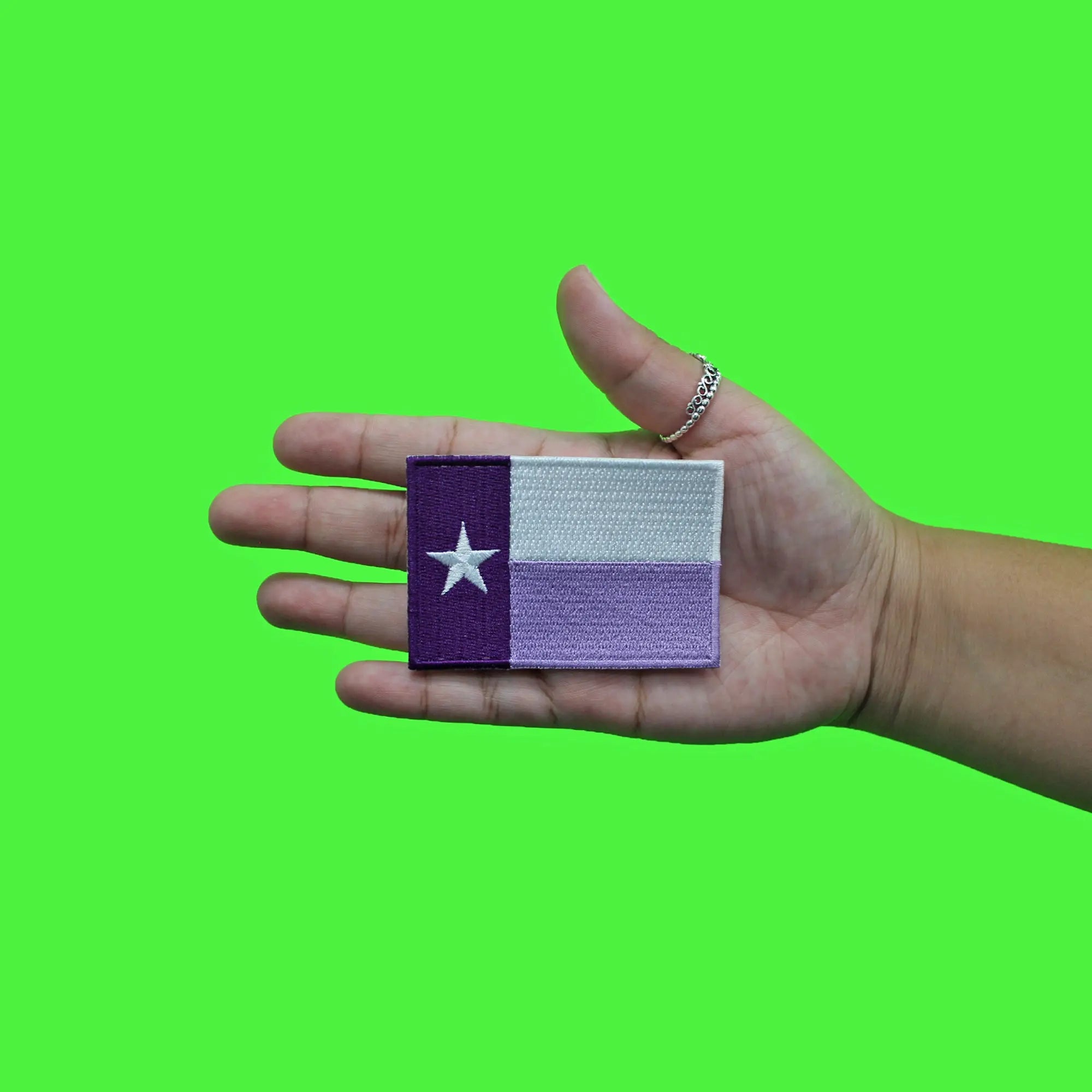 Texas Purple University Flag Patch Fort Worth Frogs Embroidered Iron On (Purple)