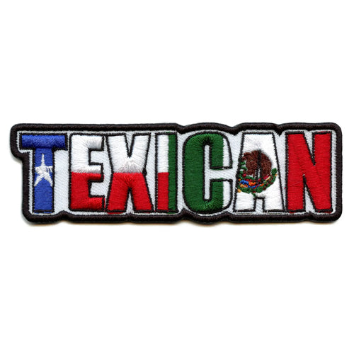 Texican Slang Script Patch Hispanic Culture City Embroidered Iron On