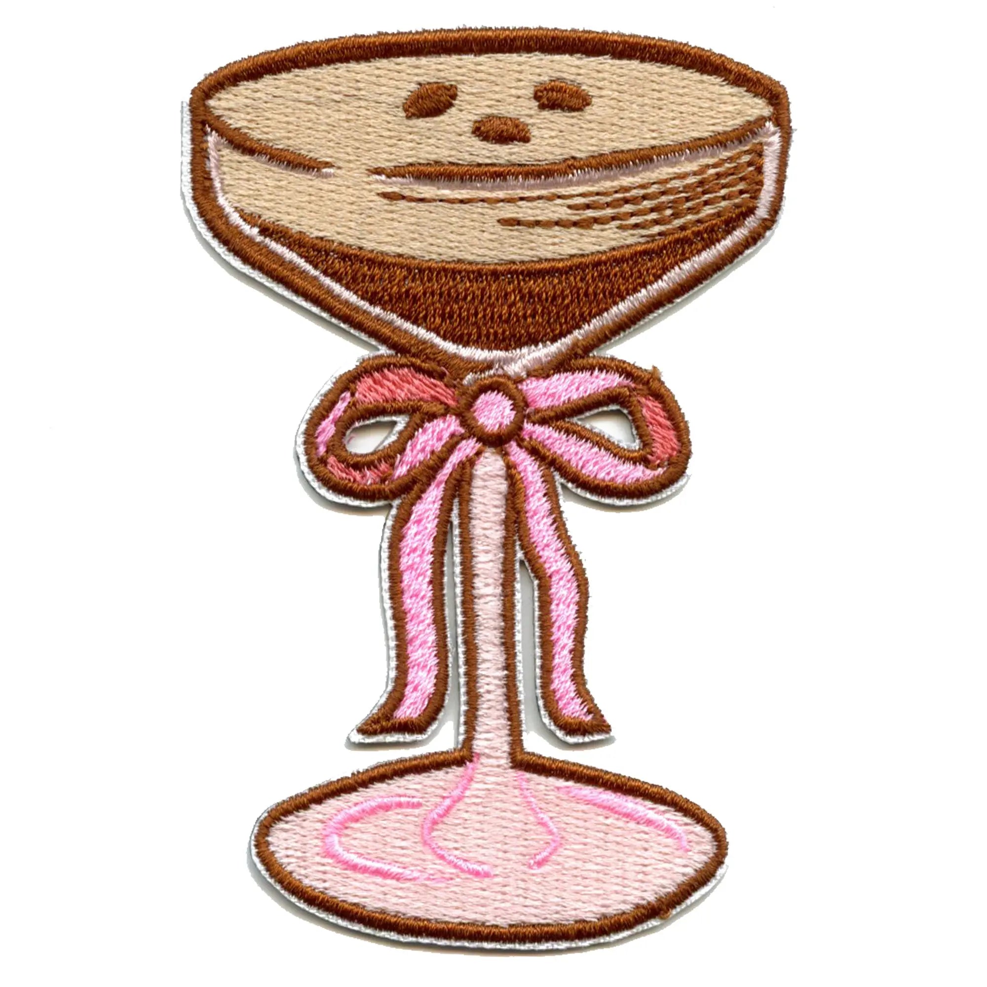 That Me Espresso Patch Martini Coquette Bow Embroidered Iron On