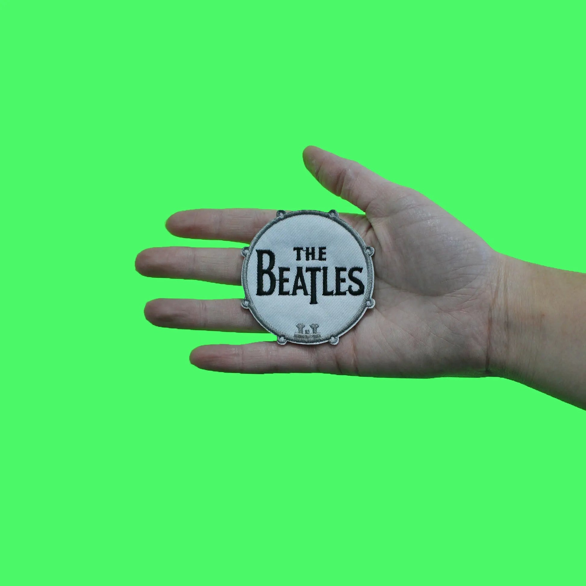 The Beatles Drum Logo Patch Iconic Rock Band Embroidered Iron On
